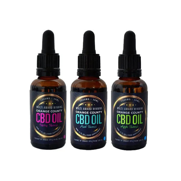 Orange County CBD 1500mg Flavoured Tincture Oil 30ml 4 Orange County CBD 1500mg Flavoured Tincture Oil 30ml - Image 2