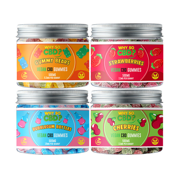 Why So CBD? 500mg CBD Small Vegan Gummies – 11 Flavours 10 Why So CBD? 500mg CBD Small Vegan Gummies - 11 Flavours - Image 8