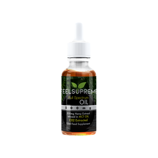 Feel Supreme 500mg Full Spectrum CBD In MCT Oil – 15ml 3 Feel Supreme 500mg Full Spectrum CBD In MCT Oil - 15ml