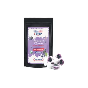 1 Step CBD 250mg Full Spectrum CBD Blackcurrant & Liquorice Taffy Grab Bag – 150g
